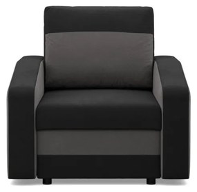 Hewlet fotel, szövet anyag, hab töltet, fekete - szürke