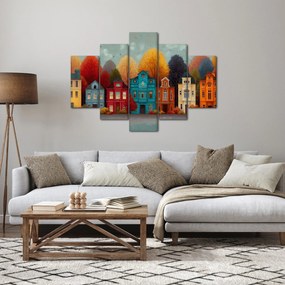 Kép - Festett őszi város (150x105 cm)