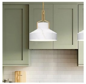 Quoizel QZ-BRECKEN-2P-AB-ABG - BRECKEN csillár 2 x E27 (max. 60 W), 230 V, arany/márvány dekor