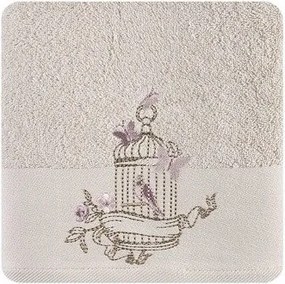 Marisa hímzett törölköző Eurofirany bézs luxus