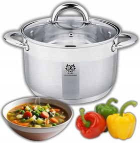 1,6L-ES Acél Indukciós Fazék Rozsdamentes Acél Gáz Üveg Fedél