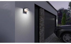 LED Kültéri lámpa érzékelővel NATURA LED/12W/230V 4000K IP54 barna/antracit