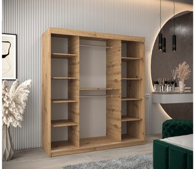 Ruhásszekrény 180 cm Toki 2 (artisan tölgy + artisan tölgy). 1065009