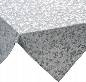 Abrosz dekoratív szalvéta Simona 85x85 Eurofirany ezüst botanikai nyomtatás