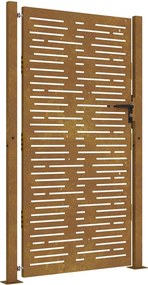 vidaXL Corten acél kerti kapu 100x175 cm, négyzet alakú kivitelben