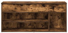 füstös tölgy színű szerelt fa cipőpolc 102x30,5x45 cm