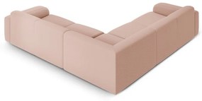 Világos rózsaszín buklé sarokkanapé (variálható-L alakú) Molino – Micadoni Home