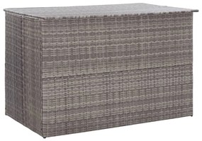 vidaXL szürke polyrattan kerti tárolóláda 150 x 100 x 100 cm