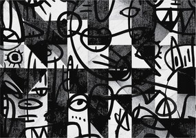 Flizelin tapéta Flizelin Fali Prémium Rajzos káosz 312x219