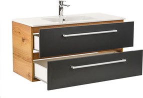Vario Clam 100 alsó szekrény mosdóval tölgy-antracit