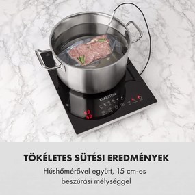 Klarstein Cook n Roll, indukciós főzőlap, 2000 W, 3 órás időzítő, 10 fokozat, fekete