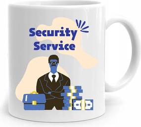 Őrző-védő Bögre Security Service fényképes nyomtatással