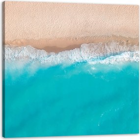 Vászonkép Víz Hullámok Tengerpart Homok 60X60 cm Ideális ajándék