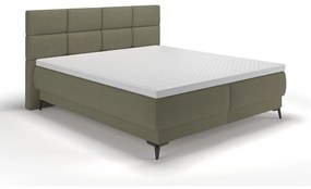 Kontinentális franciaágy 140 cm Riviera 140 (ágyráccsal és matraccal) (tárolóhellyel) (zöld + fekete). 1099650