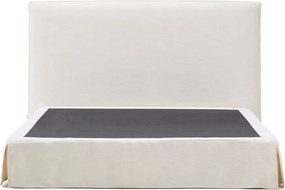 Fehér kárpitozott franciaágy 180x200 cm Jaira – Kave Home