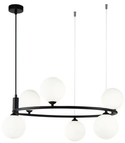 Maytoni MOD013PL-06B - Csillár zsinóron RING 6xG9/25W/230V fekete