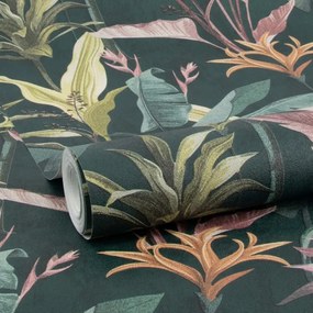 DecoMode vinil tapéta trópusi levelekkel 10,05x0,52 m