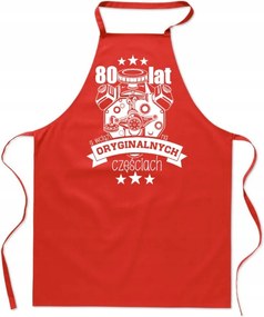 Konyhai Kötény piros Születésnap 80 éves születésnapi ajándék FA_459_cw