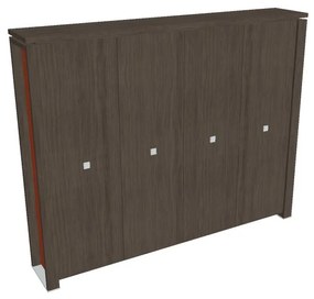 Verno+ S magas gardrób 260 x 46 x 210 cm, antracit tölgy / narancs