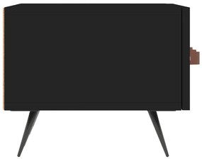 fekete szerelt fa TV-szekrény 150 x 36 x 50 cm