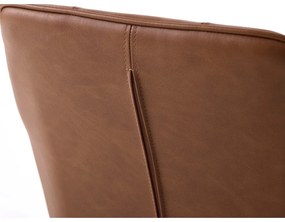 Barna kárpitozott karfás étkezőfotel szett 2 db-os Nolan Square – Unique Furniture