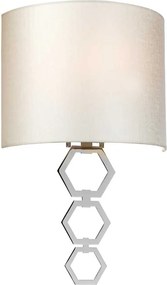 Elstead glamour modern fali lámpa clark bézs króm elsclark-medium-pc