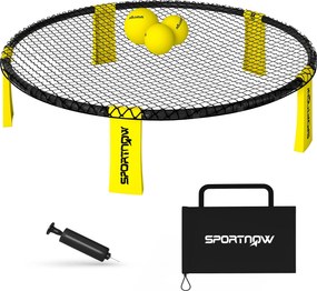 SPORTNOW Roundnet játékszett hálóval, 3 labdával, hordtáskával és labdapumpával kertbe, strandra, parkba, beltéri és kültéri játékokhoz | Aosom EU