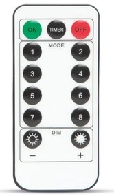 LED Díszlánc HALLOWEEN LED/5V/8 funkciós pókháló + távirányító