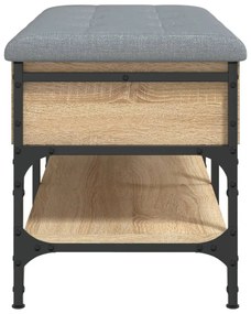 sonoma tölgy színű szerelt fa cipőtároló pad 82 x 42 x 45 cm