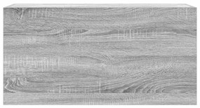 szürke sonoma szerelt fa fali fürdőszobaszekrény 80x25x40 cm