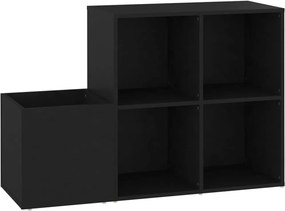 vidaXL fekete szerelt fa előszobai cipősszekrény 105 x 35,5 x 70 cm
