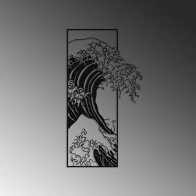 Fém fali dekoráció, wave, 34x62 cm