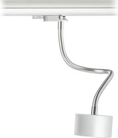 RENDL PIXIE hajlítható nyakon háromáramkörös sínre ezüstszürke króm 230V LED GX53 7W