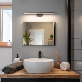 Aigostar - Fürdőszobai LED tükörvilágítás LED/12W/230V 4000K 60 cm IP44 fekete