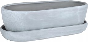 Kerámia kaspó 27cm sötétszürke