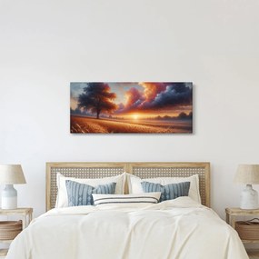 Kép – Naplemente a mezőn (120x50 cm)