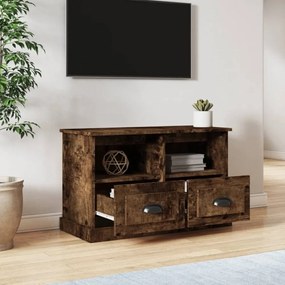 füstös tölgy színű szerelt fa TV-szekrény 80 x 35 x 50 cm