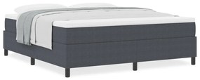 Box Spring Ágy Matraccal Sötétszürke Super King Kordbársony Anyag