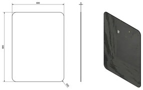 Sapho - ISHAPE tükör 60x80 cm