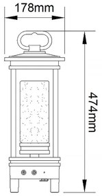 Kichler KL-SOUTH-HOPE-BT-B-OZ - LED Kültéri lámpa hangszóróval LED/3W/230V IP44