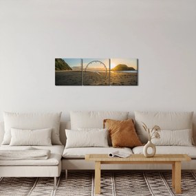 Tengerpart képe (órával) (90x30 cm)