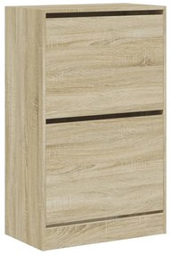 sonoma tölgy színű szerelt fa cipőszekrény 60 x 34 x 96,5 cm