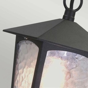 Elstead klasszikus kültéri függeszték york fekete átlátszó IP43 elsbl6b-black