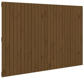 mézbarna tömör fenyőfa fali fejtámla 166 x 3 x 110 cm