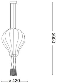 Ideal Lux - Csillár zsinóron DREAM BIG 1xE27/42W/230V átm. 42 cm