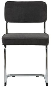 Szürke kordbársony étkezőszék Rupert – Unique Furniture