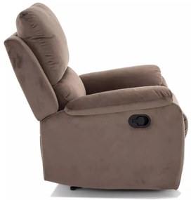 Spencer-1 dönthető bársony fotel cappuccino