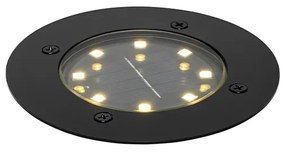Modern fekete talajszpot LED-del IP65 napelemes - Terry