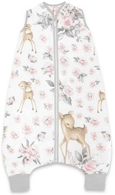 Baby Nellys, Nyár alvás táska bugyival Őz és rózsák, 90 cm - rózsaszín