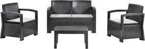 Malta kerti bútor szett 4 részes antracit
